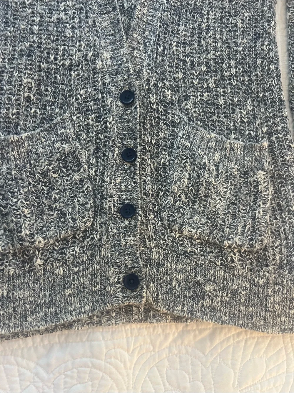 Tucker + Tate Gray Marled V-Neck Button Cardigan